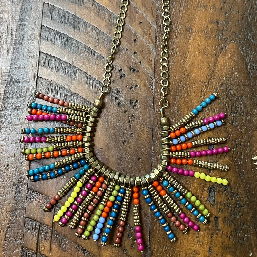 Bohemian Style Multicolor Necklaces Lot of 3